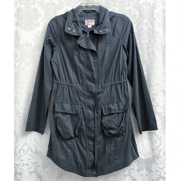 Mossimo Supply Co. Women’s Hooded Utility Cargo Jacket Size S GUC Lightweight - Picture 2 of 8